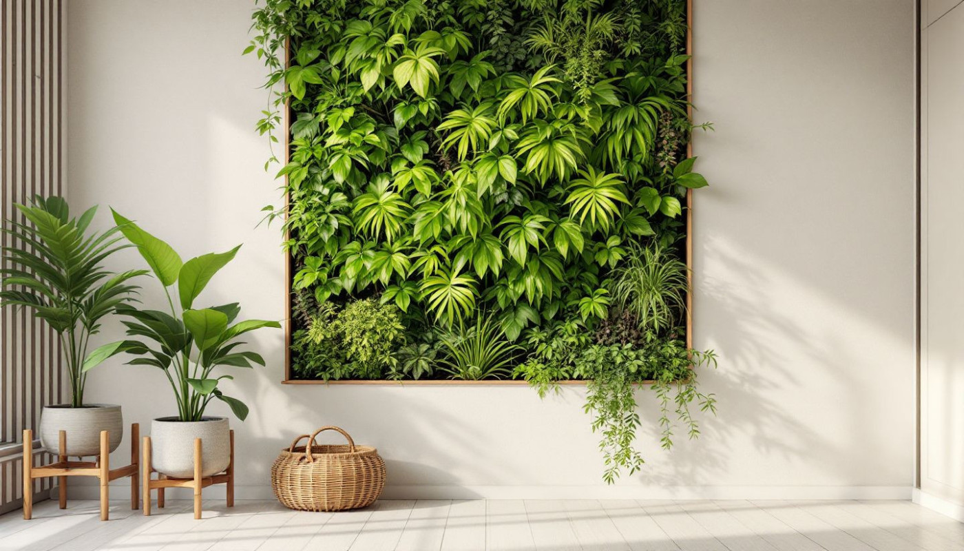Mur végétal intérieur créer un coin de nature sans entretien excessif